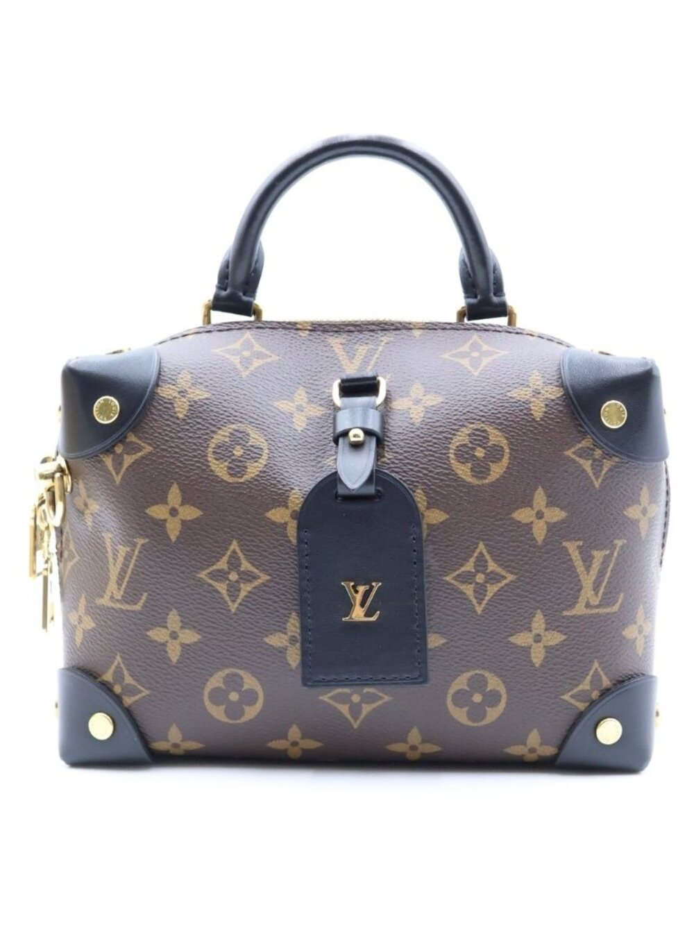 Louis Vuitton Monogram Canvas Petite Malle Souple 2-Way Chain Shoulder Bag